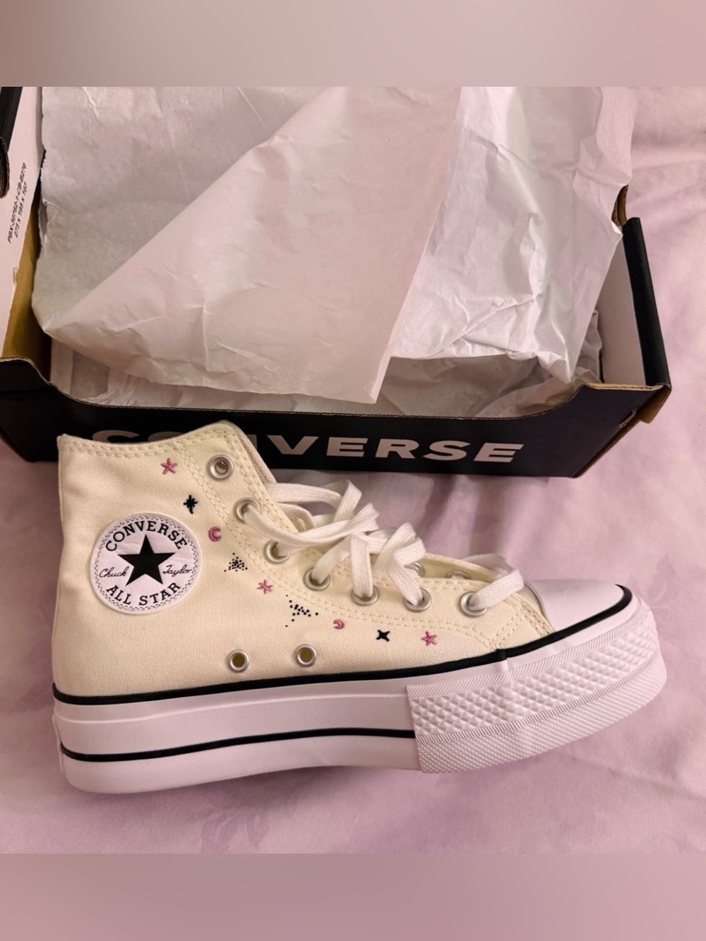 Brand New Platform star & moon converse size 6.5